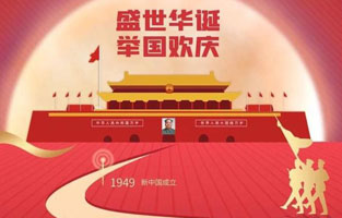 祖國華誕喜迎到，舉國上下齊歡笑。各族人民高歌唱，國泰民安起舞跳。世界志強輝煌耀，國富民福生活號。和諧團(tuán)結(jié)建設(shè)搞，花團(tuán)錦簇喜樂陶。在此，旗正電氣恭祝祖國萬歲，繁榮昌盛！